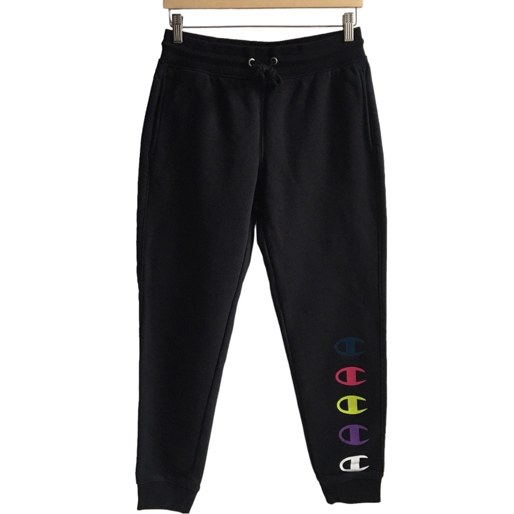 Champion Reverse Weave BF Jogger High Rise Womens Active Pants Black Size Medium
